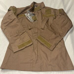 NWT Tru‎ Spec Shirt Mens XSMALL  Brown Camel Ripstop Tactical Response Uniform